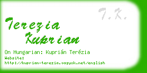 terezia kuprian business card